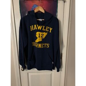 Vintage Russell Athletic Hawley Hornets Hoodie  XL Made in USA 90s Distressed